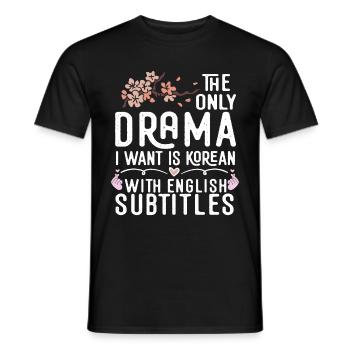 Korean Drama Merch K-Drama Lover Fan - Men's T-Shirt - black - Front - AI Model Male 178 light (178cm)