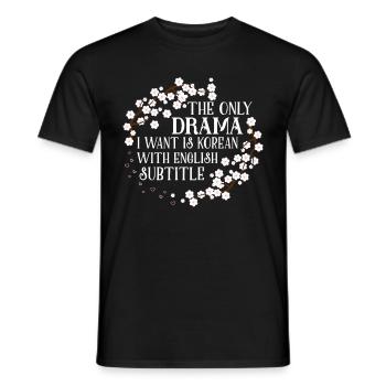 Korean Drama Merch K-Drama Lover Fan - Men's T-Shirt - black - Front - AI Model Male 178 light (178cm)