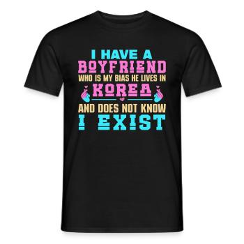 Korean Drama Merch K-Drama Lover Fan - Men's T-Shirt - black - Front - AI Model Male 178 light (178cm)
