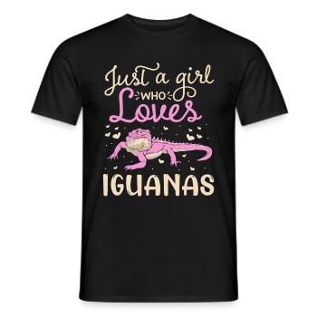 Herpétologiste amateur de reptiles iguanien - T-shirt homme - noir - Devant - AI Model Male 178 light (178cm)