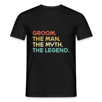 Enterrement de vie de garçon marié - T-shirt homme - noir - Devant - AI Model Male 178 light (178cm)