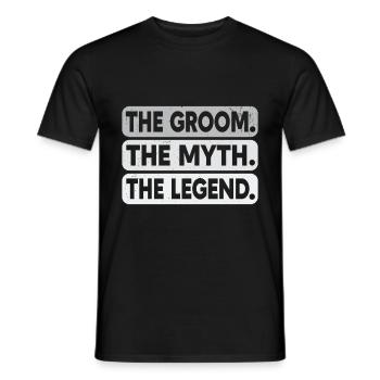 Enterrement de vie de garçon marié - T-shirt homme - noir - Devant - AI Model Male 178 light (178cm)