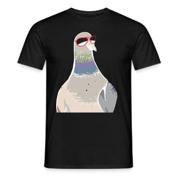 pigeon fancier pigeon bird lover pigeon - Men's T-Shirt - black - Front - AI Model Male 178 light (178cm)