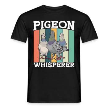 pigeon fancier pigeon bird lover pigeon - Men's T-Shirt - black - Front - AI Model Male 178 light (178cm)