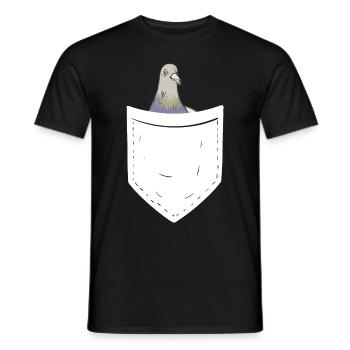 pigeon fancier pigeon bird lover pigeon - Men's T-Shirt - black - Front - AI Model Male 178 light (178cm)