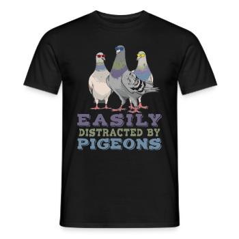 pigeon fancier pigeon bird lover pigeon - Men's T-Shirt - black - Front - AI Model Male 178 light (178cm)