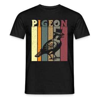 pigeon fancier pigeon bird lover pigeon - Men's T-Shirt - black - Front - AI Model Male 178 light (178cm)