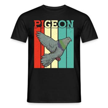 pigeon fancier pigeon bird lover pigeon - Men's T-Shirt - black - Front - AI Model Male 178 light (178cm)