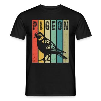 pigeon fancier pigeon bird lover pigeon - Men's T-Shirt - black - Front - AI Model Male 178 light (178cm)