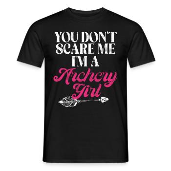 Tir à l’arc Chasse à l’arc Filles Chasse à la flèche - T-shirt homme - noir - Devant - AI Model Male 178 light (178cm)