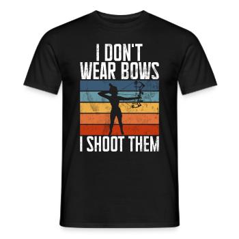 Tir à l’arc Chasse à l’arc Filles Chasse à la flèche - T-shirt homme - noir - Devant - AI Model Male 178 light (178cm)