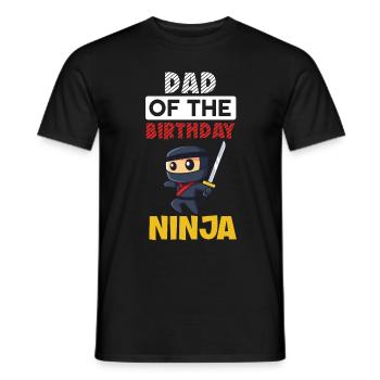 Ninja Dad Birthday Matching Family Ninja Warrior - Männer T-Shirt - Schwarz - Vorne - AI Model Male 178 light (178cm)