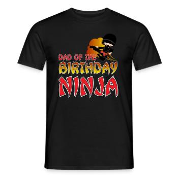Ninja Dad Birthday Matching Family Ninja Warrior - Männer T-Shirt - Schwarz - Vorne - AI Model Male 178 light (178cm)