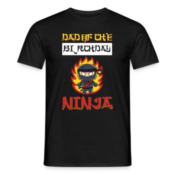 Ninja papa anniversaire assorti famille ninja guerrier - T-shirt homme - noir - Devant - AI Model Male 178 light (178cm)
