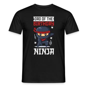 Ninja Dad Birthday Matching Family Ninja Warrior - Männer T-Shirt - Schwarz - Vorne - AI Model Male 178 light (178cm)