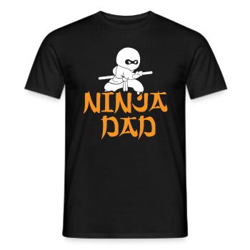 Ninja Dad Birthday Matching Family Ninja Warrior - Männer T-Shirt - Schwarz - Vorne - AI Model Male 178 light (178cm)