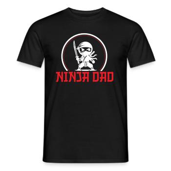 Ninja Dad Birthday Matching Family Ninja Warrior - Männer T-Shirt - Schwarz - Vorne - AI Model Male 178 light (178cm)