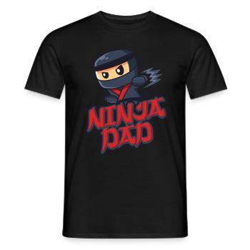 Ninja Dad Birthday Matching Family Ninja Warrior - Männer T-Shirt - Schwarz - Vorne - AI Model Male 178 light (178cm)