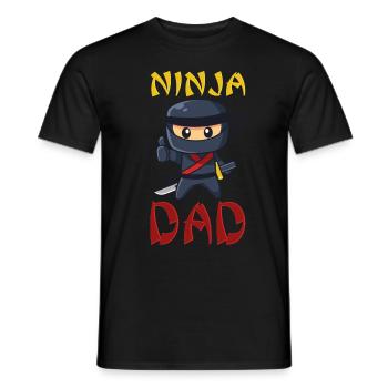 Ninja Dad Birthday Matching Family Ninja Warrior - Männer T-Shirt - Schwarz - Vorne - AI Model Male 178 light (178cm)