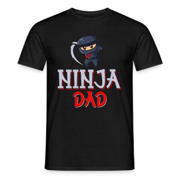 Ninja Dad Birthday Matching Family Ninja Warrior - Männer T-Shirt - Schwarz - Vorne - AI Model Male 178 light (178cm)