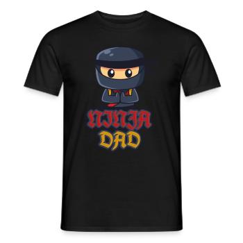 Ninja Dad Birthday Matching Family Ninja Warrior - Männer T-Shirt - Schwarz - Vorne - AI Model Male 178 light (178cm)