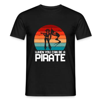 Pirate Princess Pirate Skull Cross Bones - Men's T-Shirt - black - Front - AI Model Male 178 light (178cm)