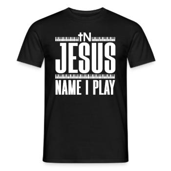 Klavier Christliche Musik Jesus Pianist Gott - Männer T-Shirt - Schwarz - Vorne - AI Model Male 178 light (178cm)