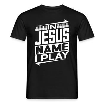 Klavier Christliche Musik Jesus Pianist Gott - Männer T-Shirt - Schwarz - Vorne - AI Model Male 178 light (178cm)
