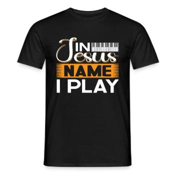 Klavier Christliche Musik Jesus Pianist Gott - Männer T-Shirt - Schwarz - Vorne - AI Model Male 178 light (178cm)