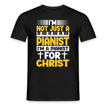 Klavier Christliche Musik Jesus Pianist Gott - Männer T-Shirt - Schwarz - Vorne - AI Model Male 178 light (178cm)