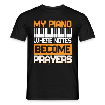 Klavier Christliche Musik Jesus Pianist Gott - Männer T-Shirt - Schwarz - Vorne - AI Model Male 178 light (178cm)