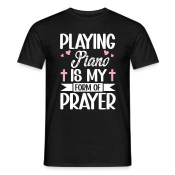 Klavier Christliche Musik Jesus Pianist Gott - Männer T-Shirt - Schwarz - Vorne - AI Model Male 178 light (178cm)