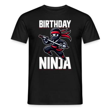 Birthday Ninja Birthday Party Theme Bday Ninja - Men's T-Shirt - black - Front - AI Model Male 178 light (178cm)