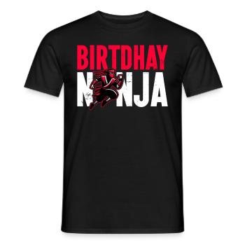 Birthday Ninja Birthday Party Theme Bday Ninja - Men's T-Shirt - black - Front - AI Model Male 178 light (178cm)