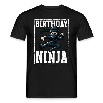 Birthday Ninja Birthday Party Theme Bday Ninja - Men's T-Shirt - black - Front - AI Model Male 178 light (178cm)