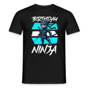 Birthday Ninja Birthday Party Theme Bday Ninja - Men's T-Shirt - black - Front - AI Model Male 178 light (178cm)