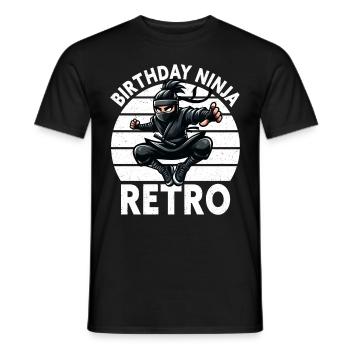 Birthday Ninja Birthday Party Theme Bday Ninja - Men's T-Shirt - black - Front - AI Model Male 178 light (178cm)