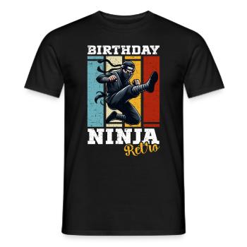 Birthday Ninja Birthday Party Theme Bday Ninja - Men's T-Shirt - black - Front - AI Model Male 178 light (178cm)