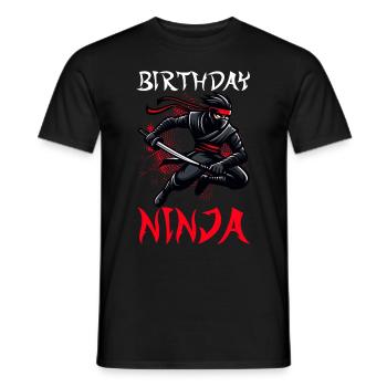 Birthday Ninja Birthday Party Theme Bday Ninja - Men's T-Shirt - black - Front - AI Model Male 178 light (178cm)
