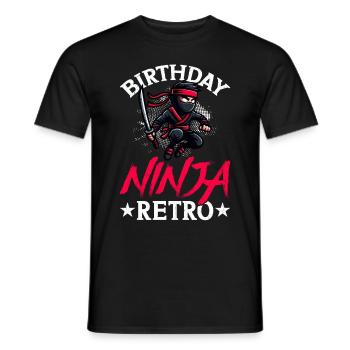 Birthday Ninja Birthday Party Theme Bday Ninja - Men's T-Shirt - black - Front - AI Model Male 178 light (178cm)