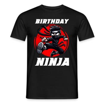 Birthday Ninja Birthday Party Theme Bday Ninja - Men's T-Shirt - black - Front - AI Model Male 178 light (178cm)
