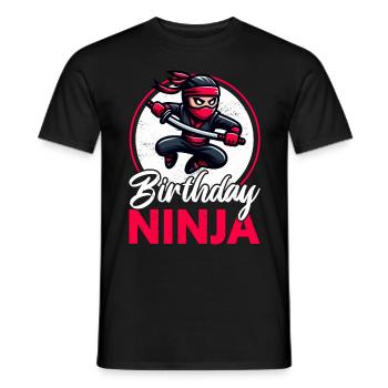 Birthday Ninja Birthday Party Theme Bday Ninja - Men's T-Shirt - black - Front - AI Model Male 178 light (178cm)