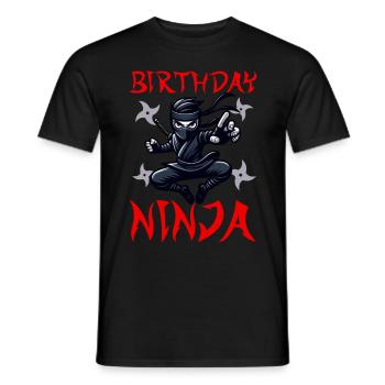 Birthday Ninja Birthday Party Theme Bday Ninja - Men's T-Shirt - black - Front - AI Model Male 178 light (178cm)