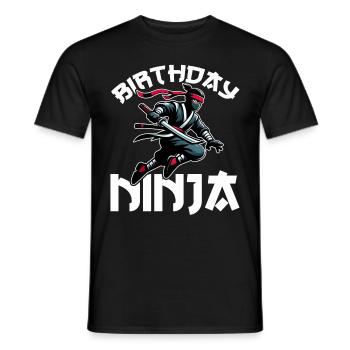 Birthday Ninja Birthday Party Theme Bday Ninja - Men's T-Shirt - black - Front - AI Model Male 178 light (178cm)