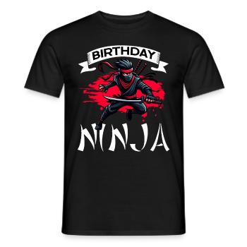 Birthday Ninja Birthday Party Theme Bday Ninja - Men's T-Shirt - black - Front - AI Model Male 178 light (178cm)