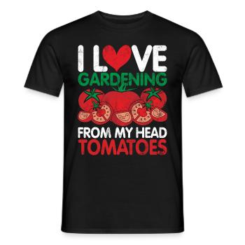 Tomates du jardin Légumes Tomates tête de jardinier - T-shirt homme - noir - Devant - AI Model Male 178 light (178cm)