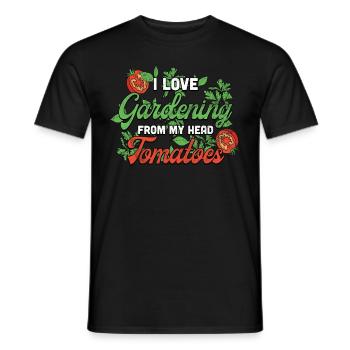 Tomates du jardin Légumes Tomates tête de jardinier - T-shirt homme - noir - Devant - AI Model Male 178 light (178cm)