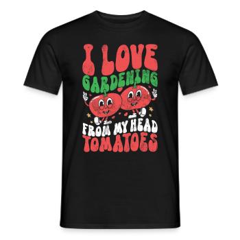 Tomates du jardin Légumes Tomates tête de jardinier - T-shirt homme - noir - Devant - AI Model Male 178 light (178cm)
