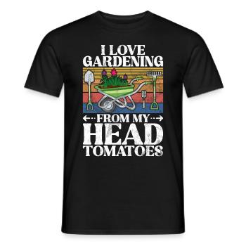 Tomates du jardin Légumes Tomates tête de jardinier - T-shirt homme - noir - Devant - AI Model Male 178 light (178cm)