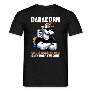Dadacorn Unicorn Dad Dad Father's Day Daughter - Men's T-Shirt - black - Front - AI Model Male 178 light (178cm)